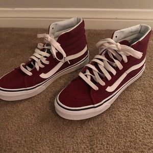 Vans SUEDE CANVAS SK8-HI LITE. Burgundy